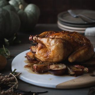 Pear & Vanilla Bean-Brown Butter Roast Chicken