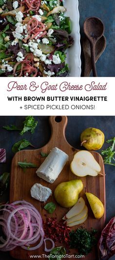 Pear and Goat Cheese Salad with Brown Butter Vinaigrette