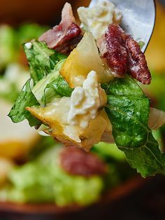 Pear, Blue Cheese, Candied Pecan Salad