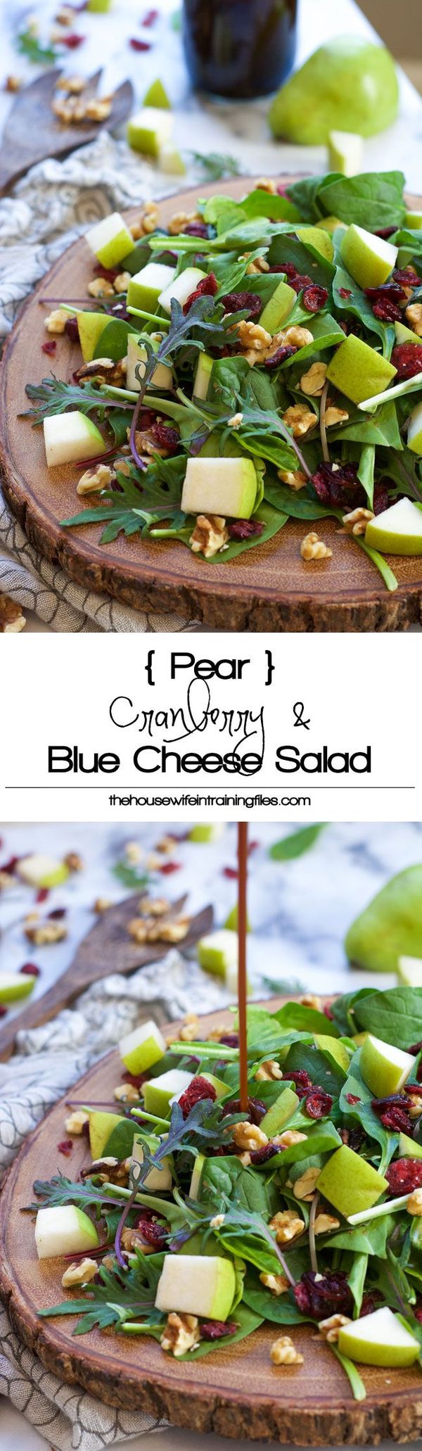 Pear, Cranberry & Blue Cheese Salad