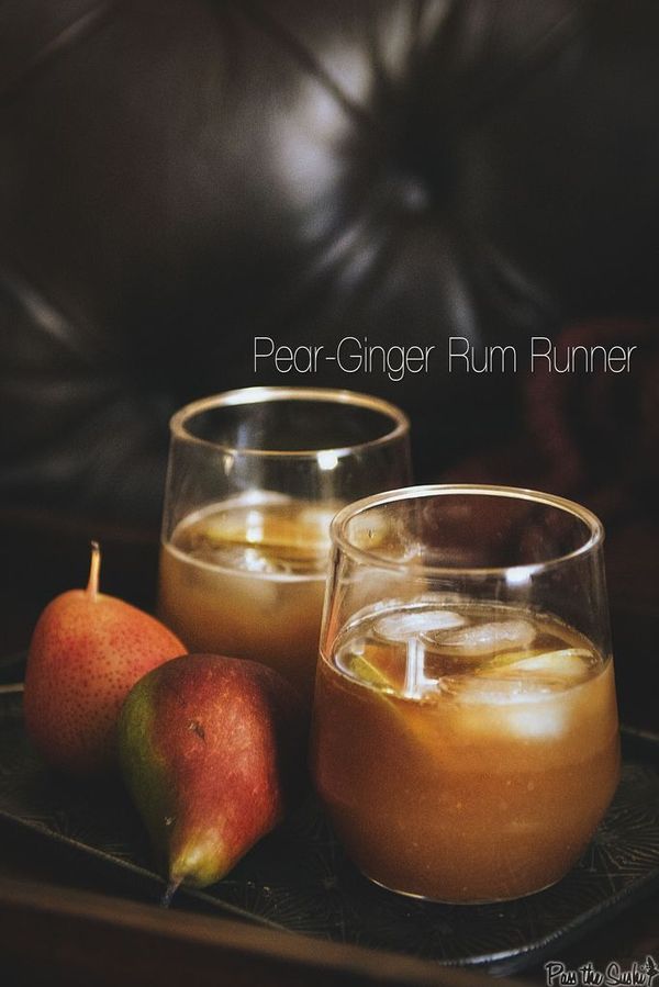 Pear-Ginger Rum Runner Cocktail