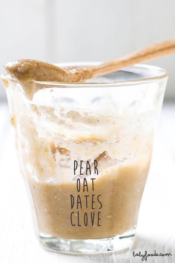 Pear + Oat + Cloves + Dates Puree