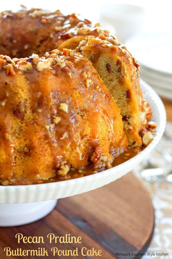 Pecan Praline Buttermilk Pound Cake