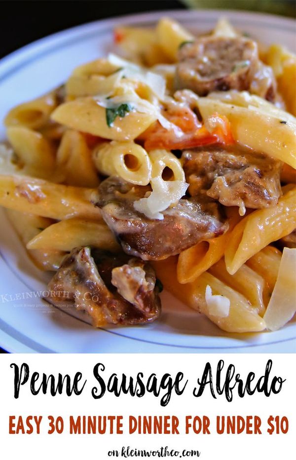 Penne Sausage Alfredo