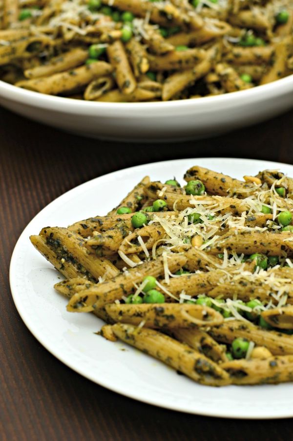 Penne with Pesto and Peas