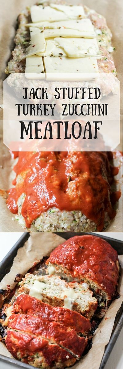 Pepper Jack Stuffed Turkey Zucchini Meatloaf