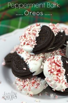 Pepperment Bark Oreos