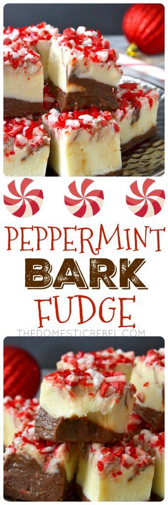 Peppermint Bark Swirled Fudge