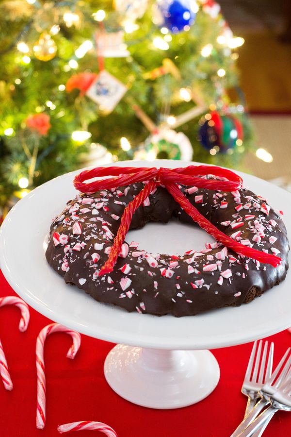 Peppermint Black Bean Brownie Wreath