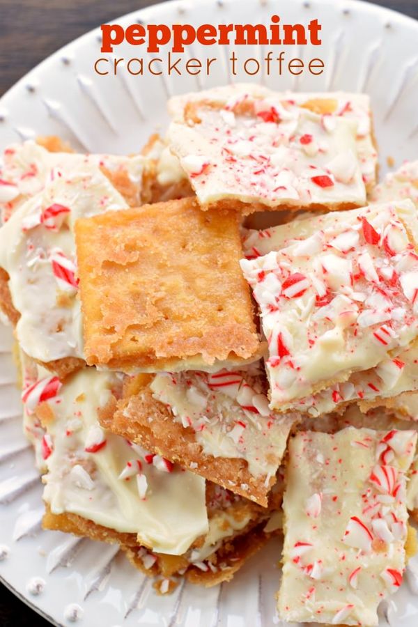 Peppermint Cracker Toffee