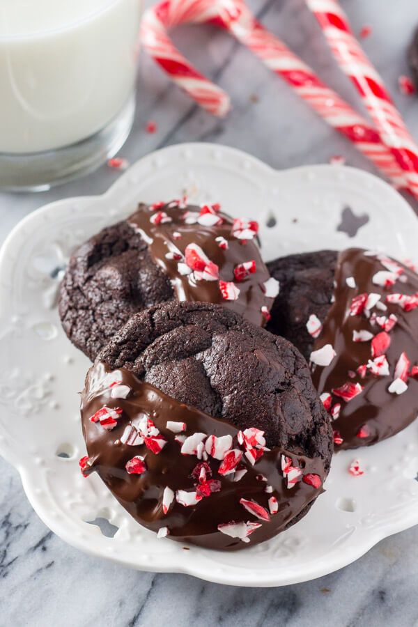 Peppermint Double Chocolate Cookies