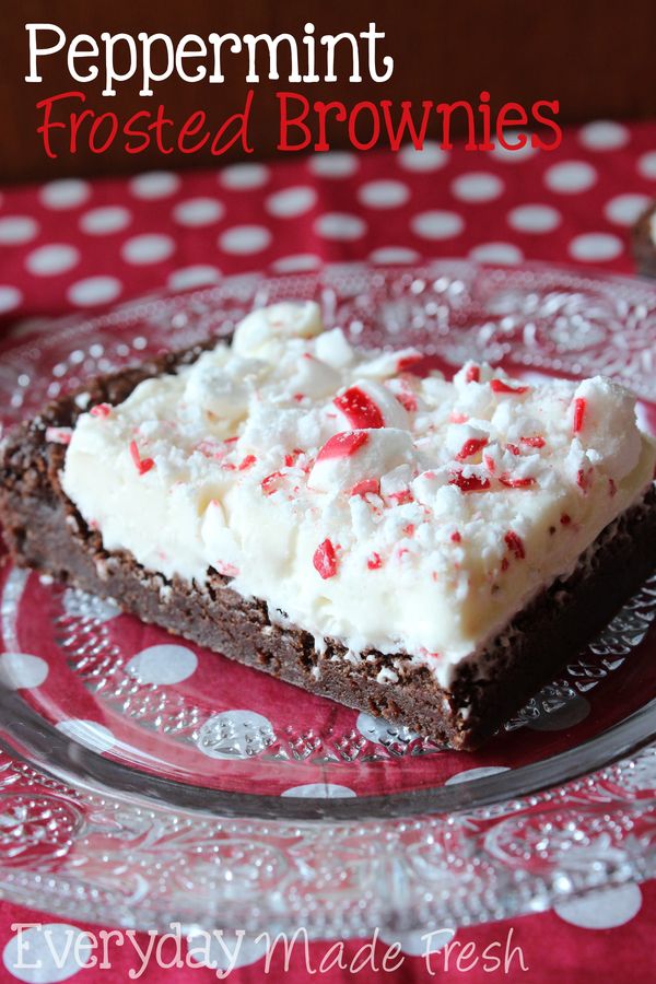 Peppermint Frosted Brownies