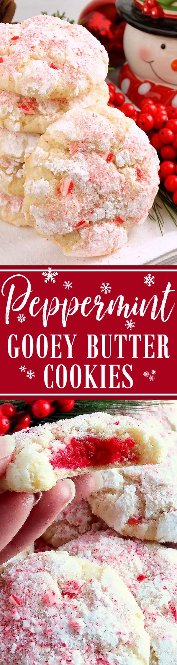 Peppermint Gooey Butter Cookies (from scratch!