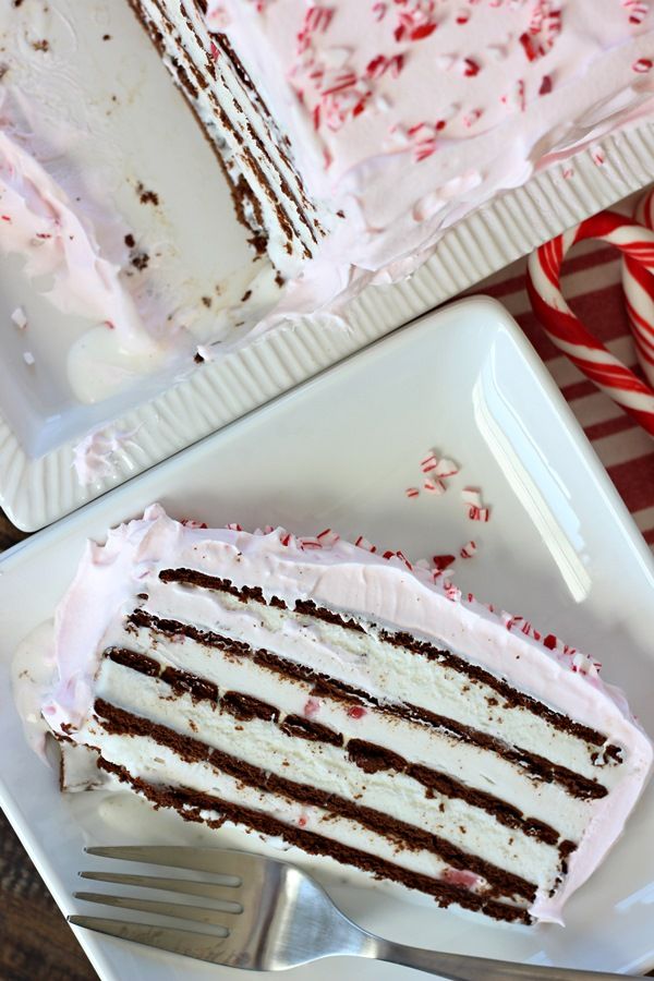 Peppermint Ice Cream Sandwich Cake