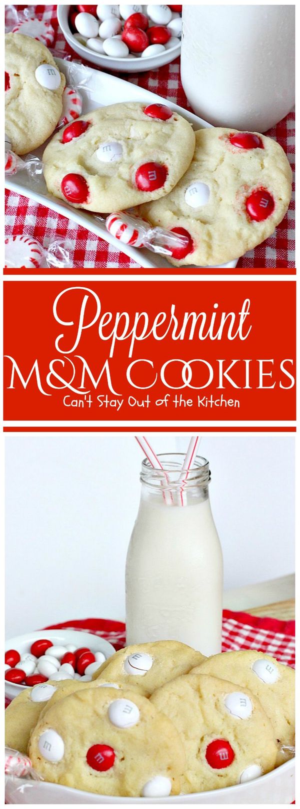 Peppermint M&M Cookies