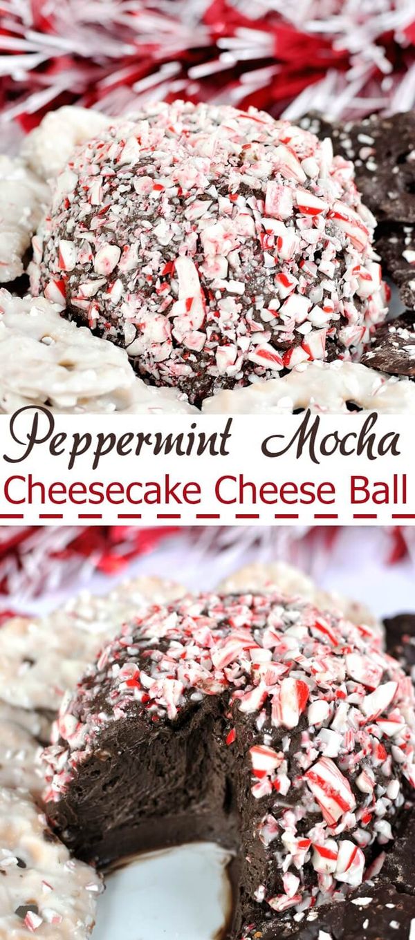 Peppermint Mocha Cheesecake Cheese Ball