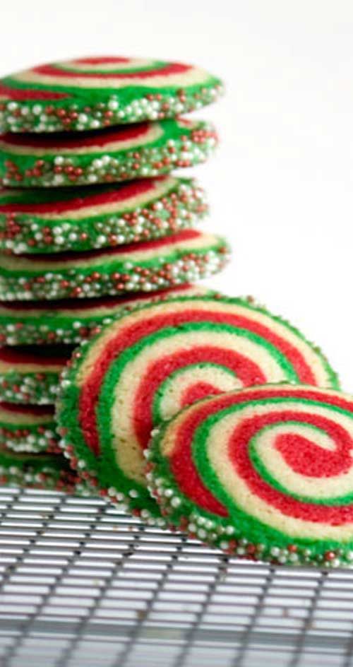 Peppermint Pinwheel Cookies