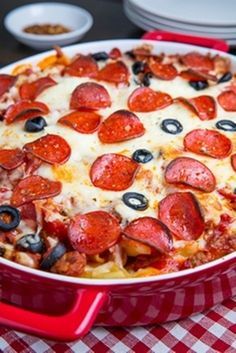 Pepperoni Pizza Casserole