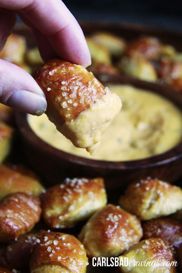 Perfect Pretzel Bites with Cheesy Jalapeno Ranch Dip