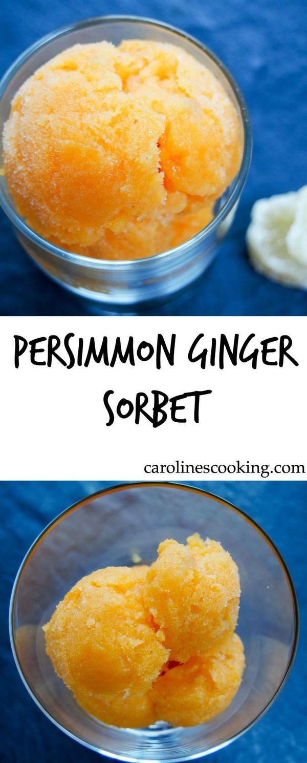 Persimmon ginger sorbet