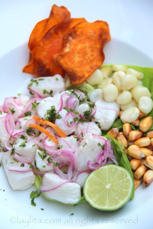 Peruvian fish cebiche or ceviche