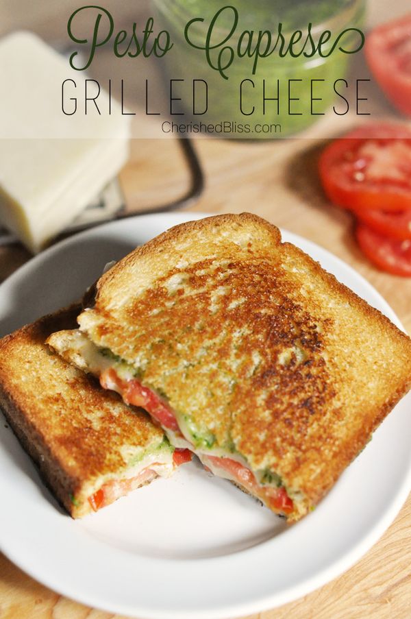 Pesto Caprese Grilled Cheese