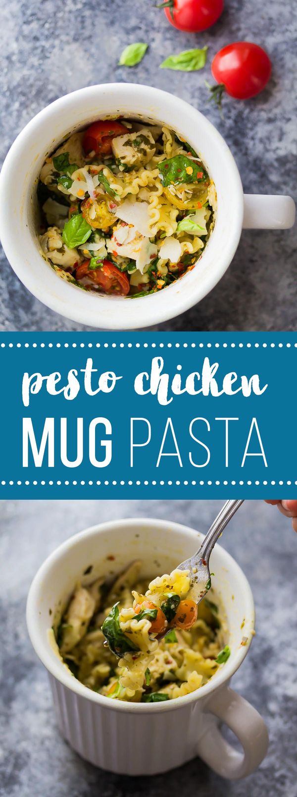 Pesto Chicken Mug Pasta