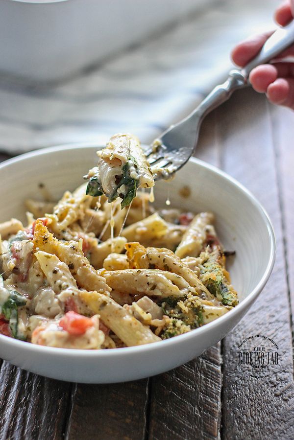 Pesto Chicken Pasta Bake