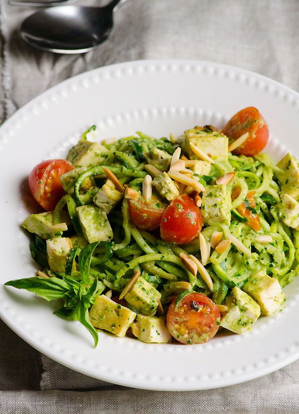 Pesto Chicken Zucchini Noodles