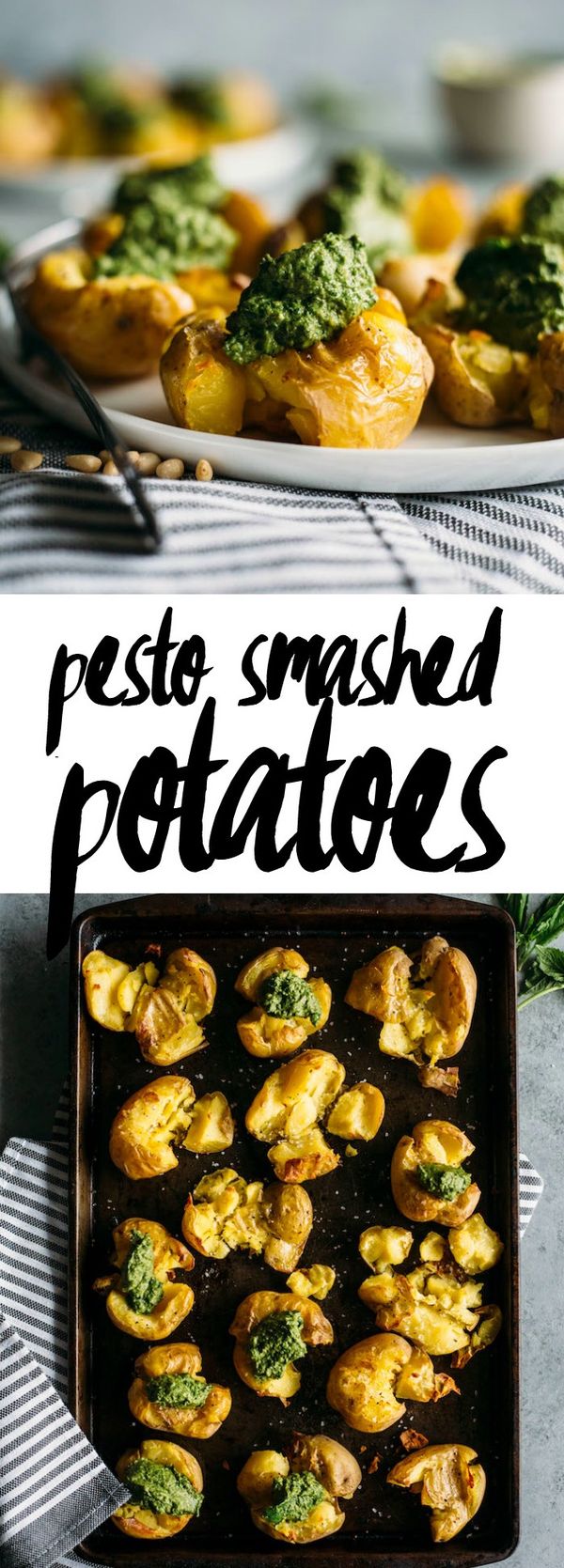 Pesto Smashed Potatoes