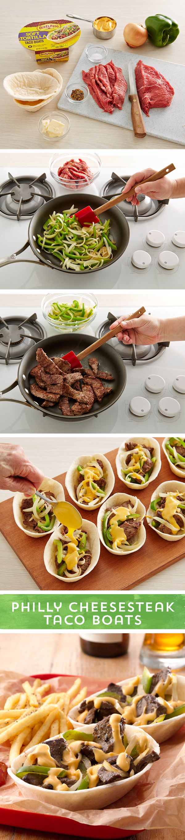 Philly Cheese Steak Taco Boats™