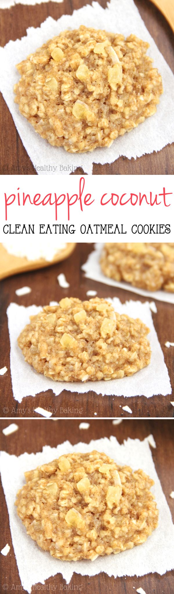 Pineapple Coconut Oatmeal Cookies