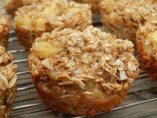 Pineapple coconut oatmeal muffins