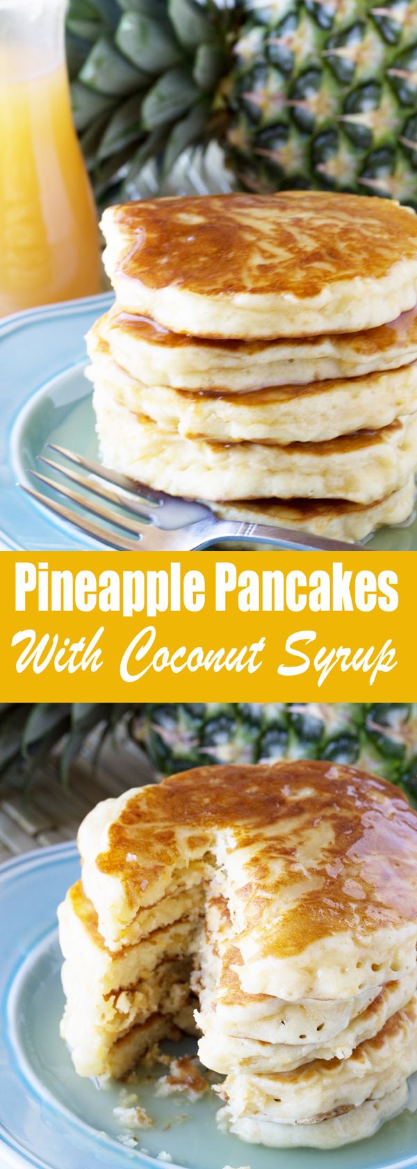 Pineapple Pancakes with Coconut Syrup