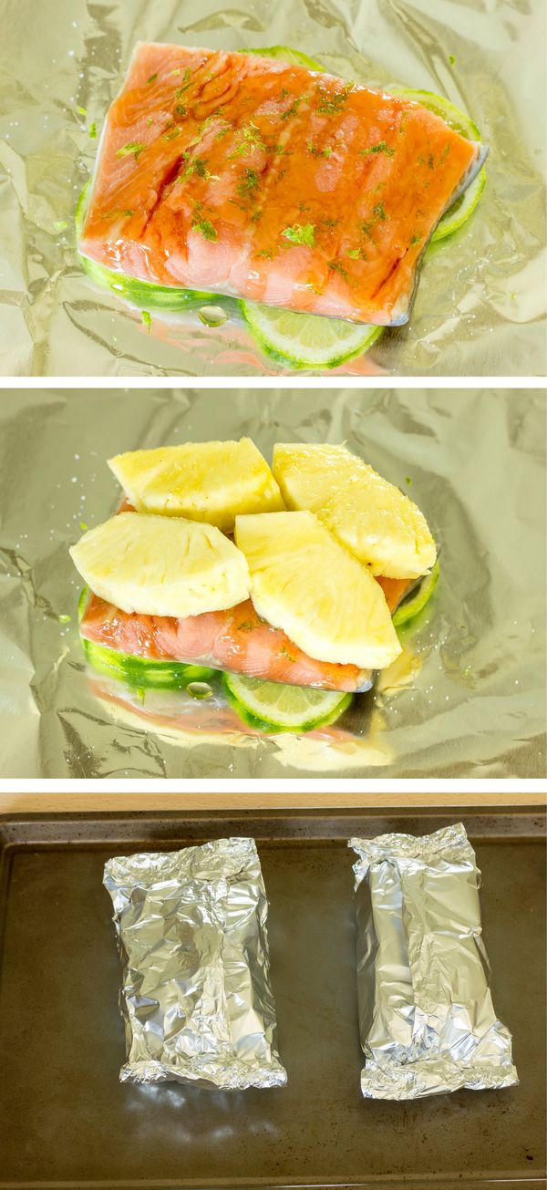 Pineapple Salmon Foil Packs