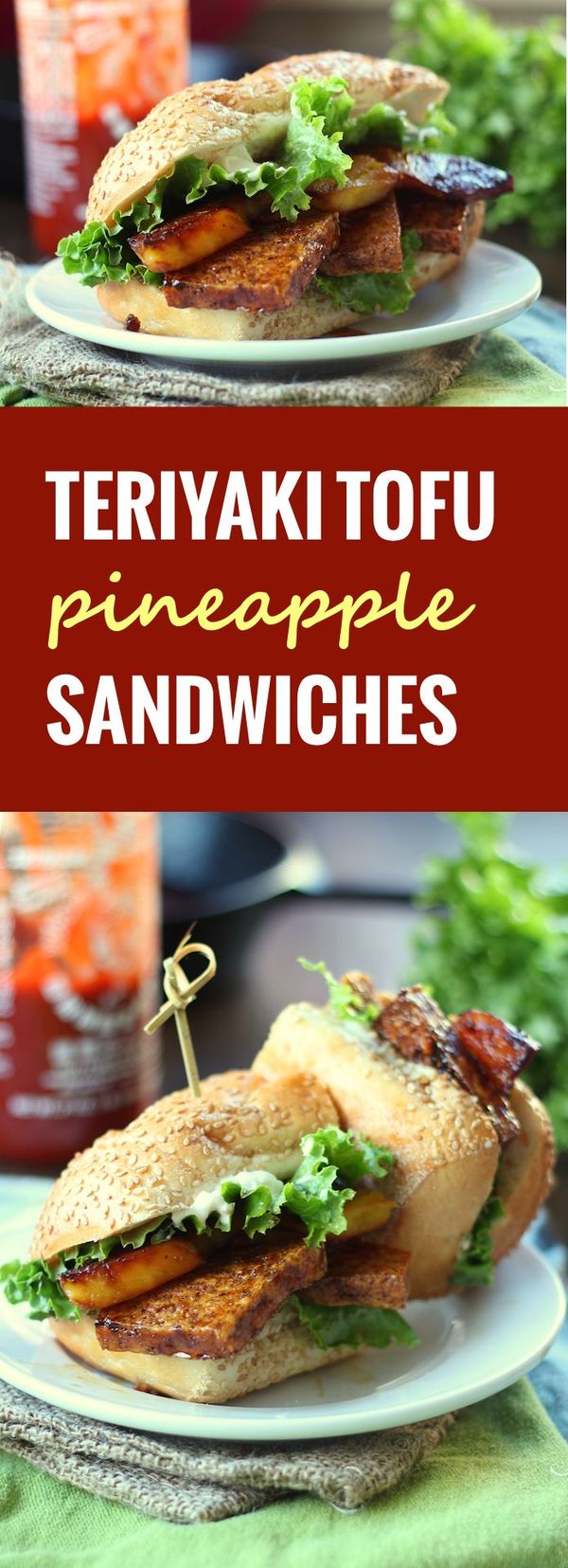 Pineapple Teriyaki Tofu Sandwiches