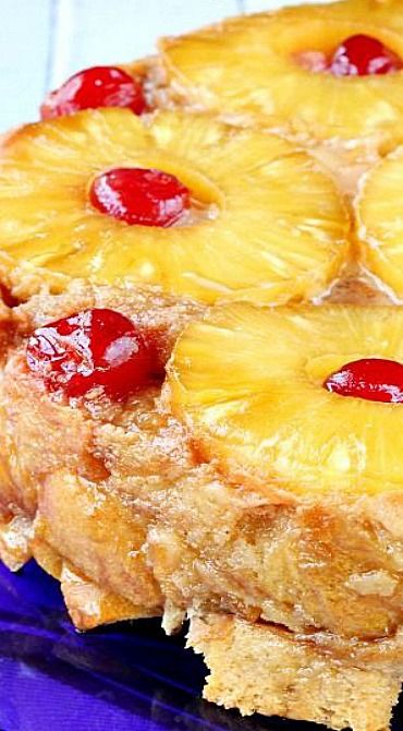 Pineapple Upside-Down Bread Pudding