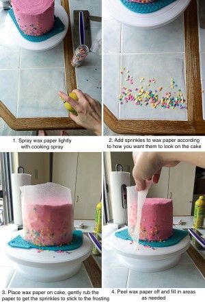 Pink Confetti Chocolate Chip Cake