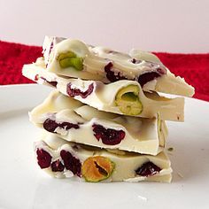 Pistachio & Cranberry White Chocolate Bark