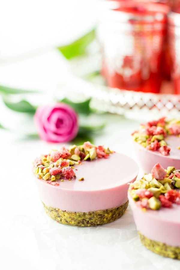 Pistachio, cardamom and strawberry bliss balls