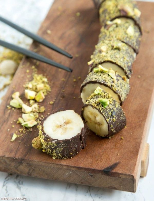 Pistachio Chocolate Banana Sushi