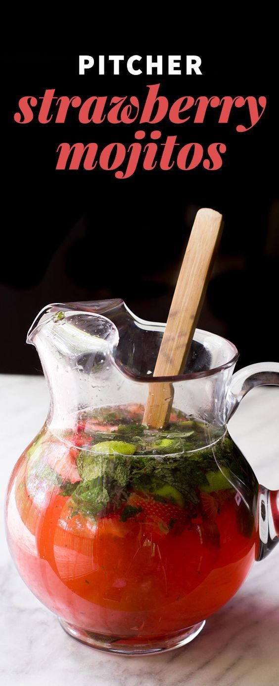 Pitcher Strawberry Mojitos