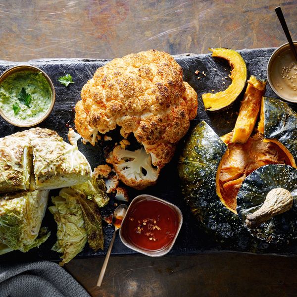 Platter of Roasted Whole Vegetables