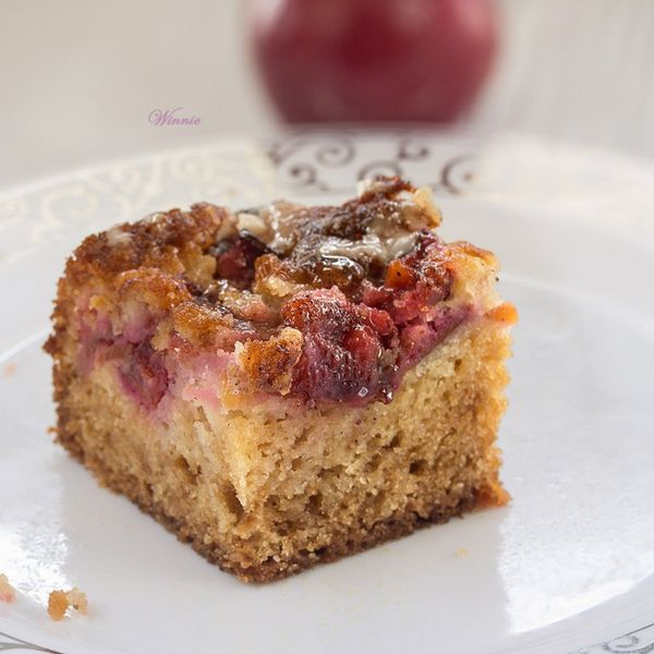 Plum cake with sugar coating