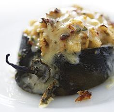 Poblanos Stuffed with Cheddar and Chicken