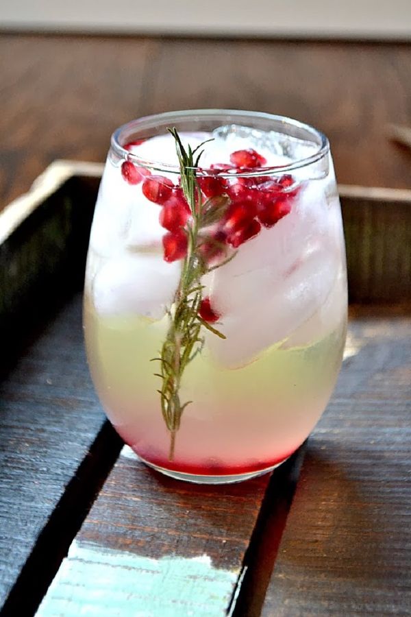 Pomegranate and Rosemary White Sangria