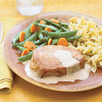 Pork Chops with Mustard Sauce