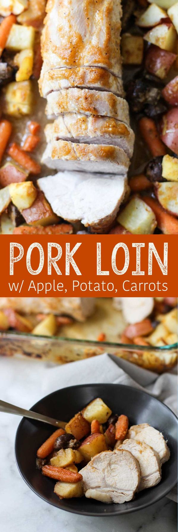 Pork Loin with Apples, Potatoes, and Carrots