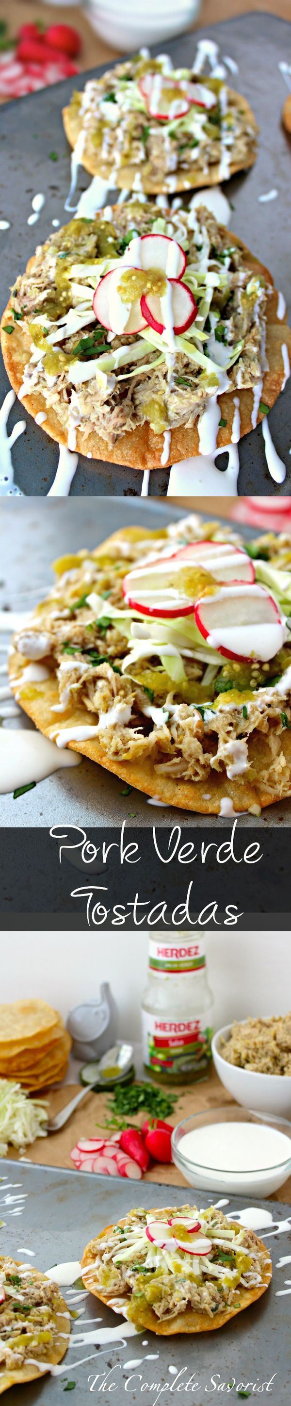 Pork Verde Tostadas