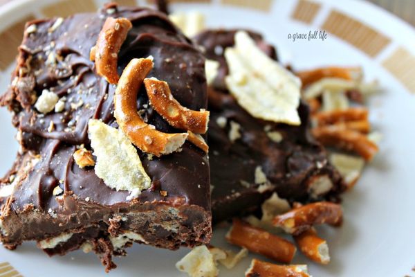 Potato Chip and Pretzel Fudge